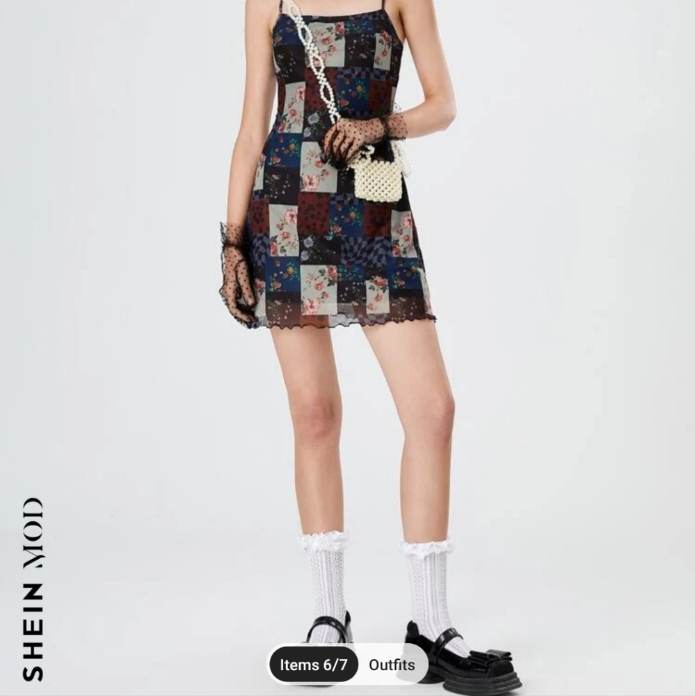 NWOT Mini Patchwork Dress Size L